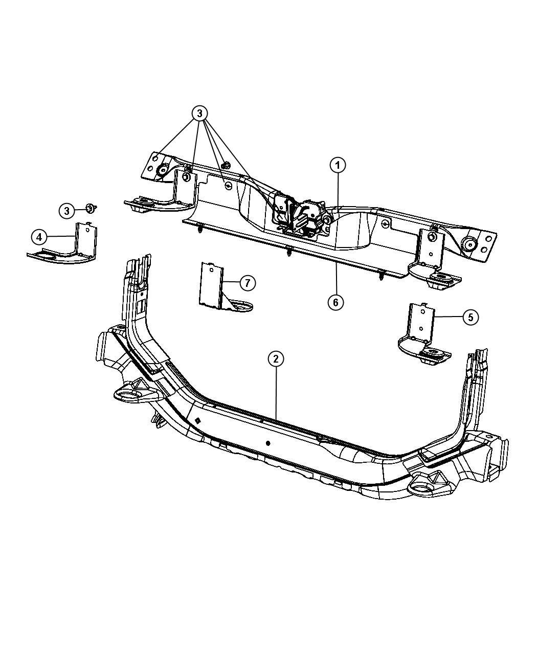 Diagram Radiator Support. for your 2003 Chrysler 300  M 