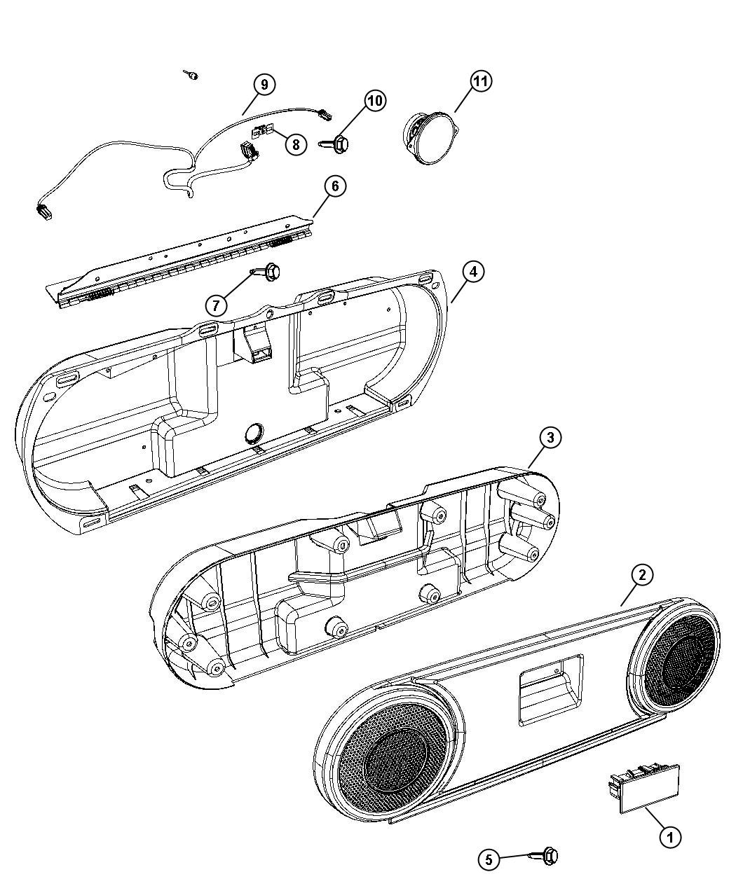 Diagram Liftgate Speaker System. for your Jeep