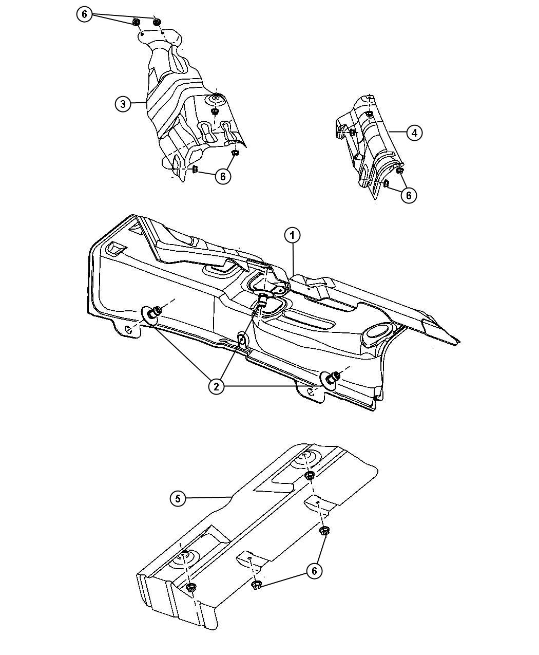 Jeep Patriot Shield. Exhaust, heat. Front pipe or 05155473AC