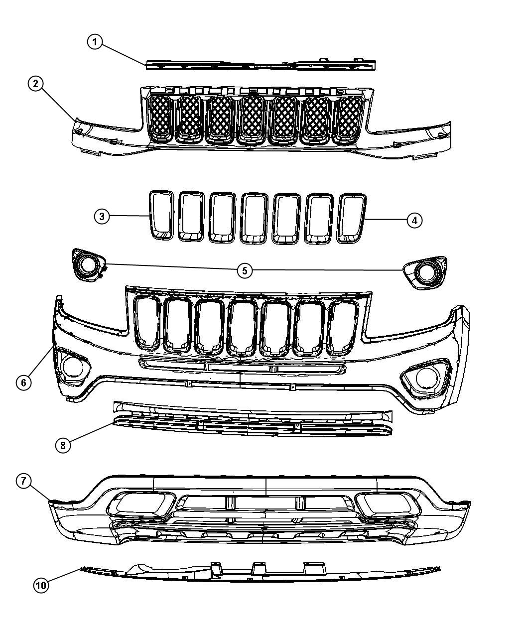 Fascia, Front, Compass. Diagram