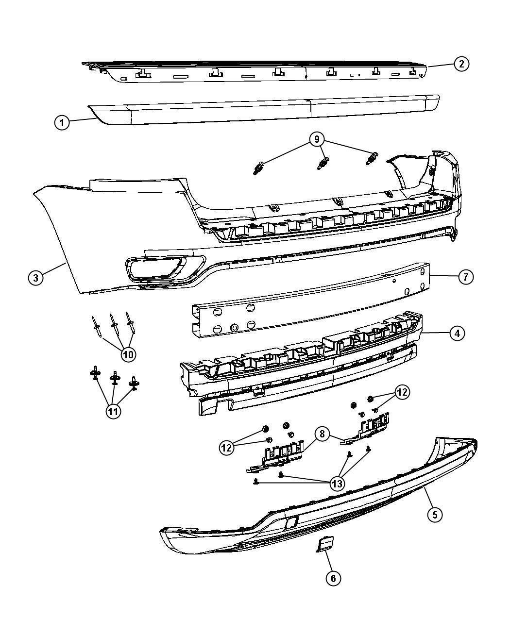 Fascia, Rear, Compass. Diagram