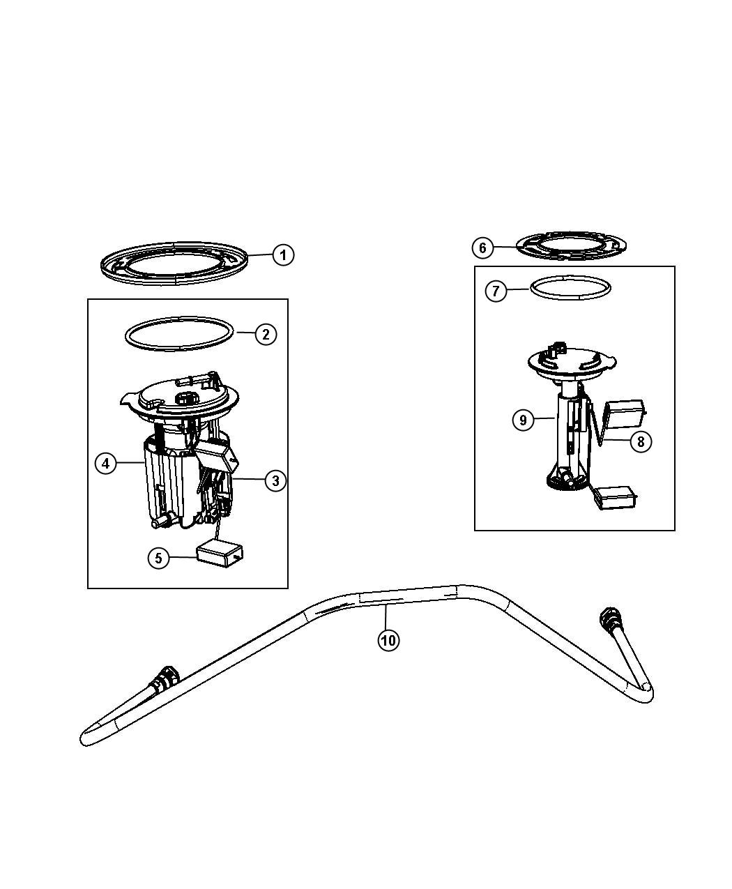 Diagram Fuel Pump Module. for your Jeep Compass  