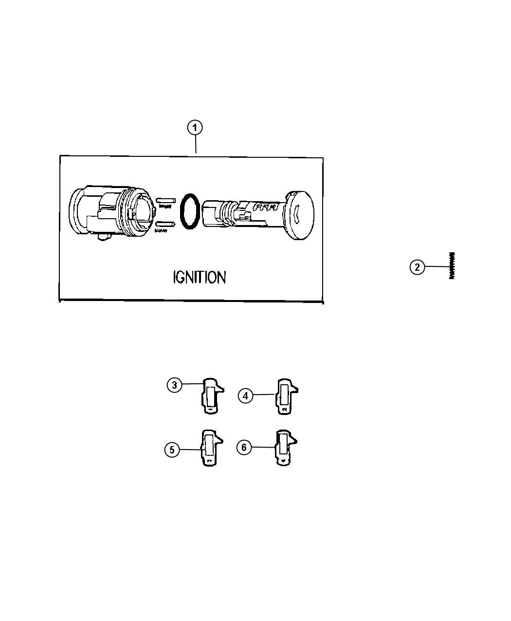 Diagram Ignition Lock Cylinder. for your 2004 Chrysler Sebring   