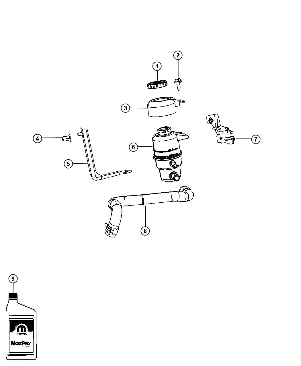 Jeep Compass Reservoir. Power steering fluid, power 05272728AC