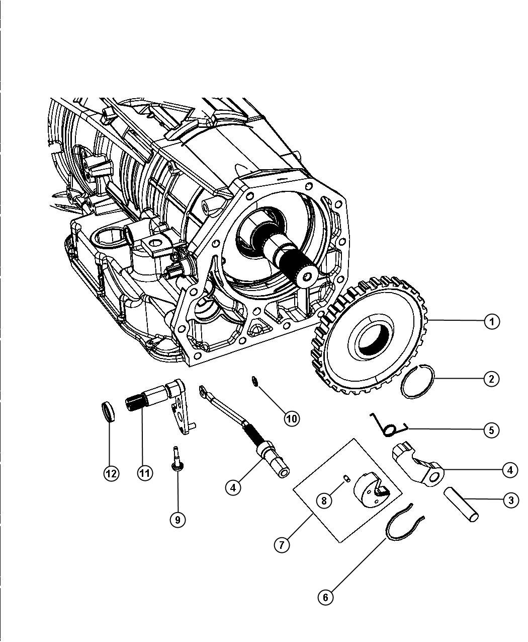 Diagram Parking Sprag And Related Parts. for your Ram