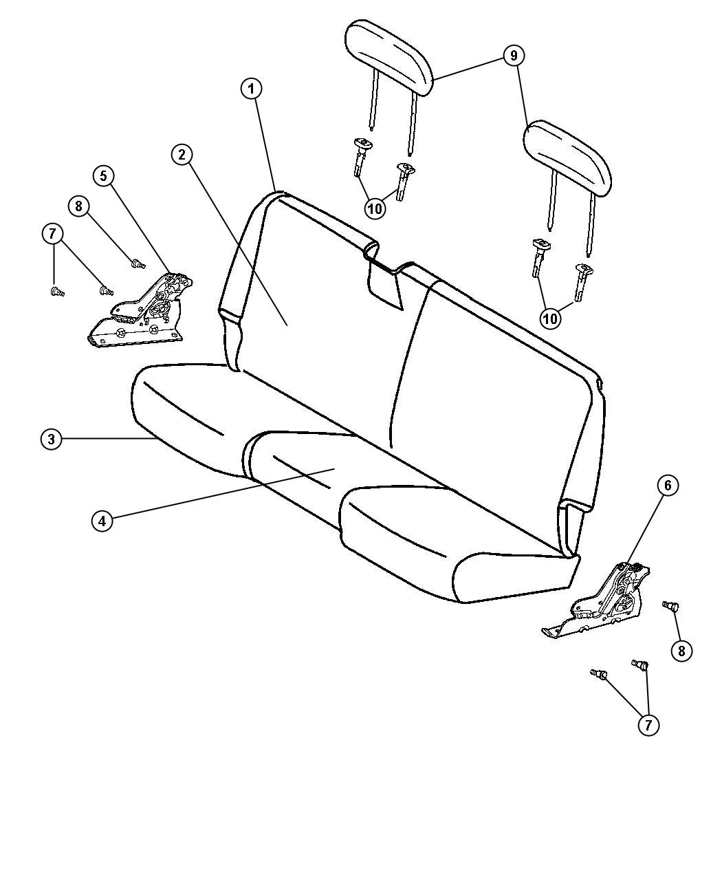 Crew Cab - Bench - Trim Code [TX]. Diagram