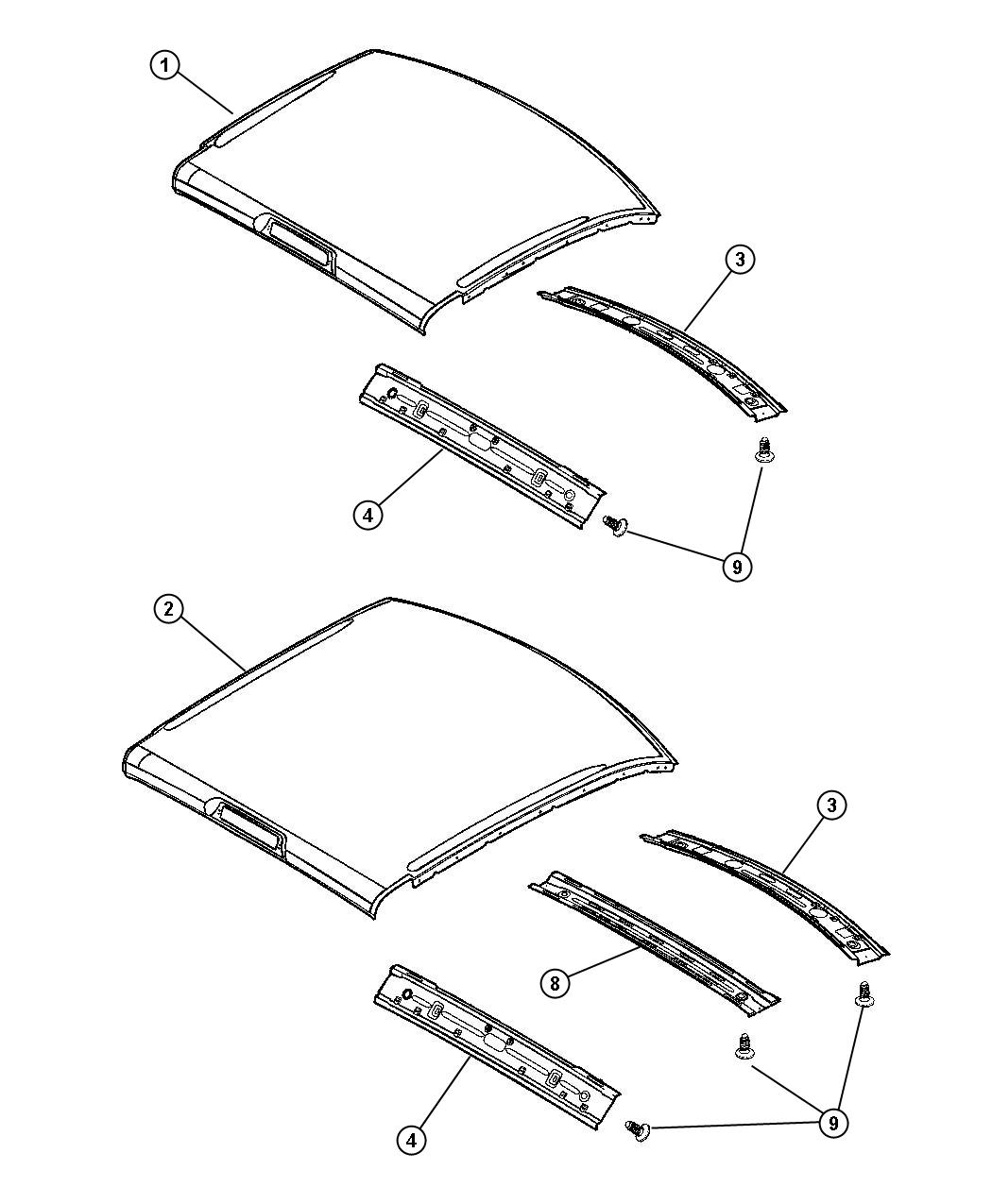 Diagram Roof Panel. for your Ram 3500  