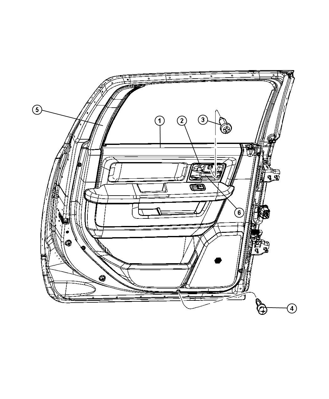 Diagram Rear Door Trim Panels. for your 2002 Chrysler 300  M 