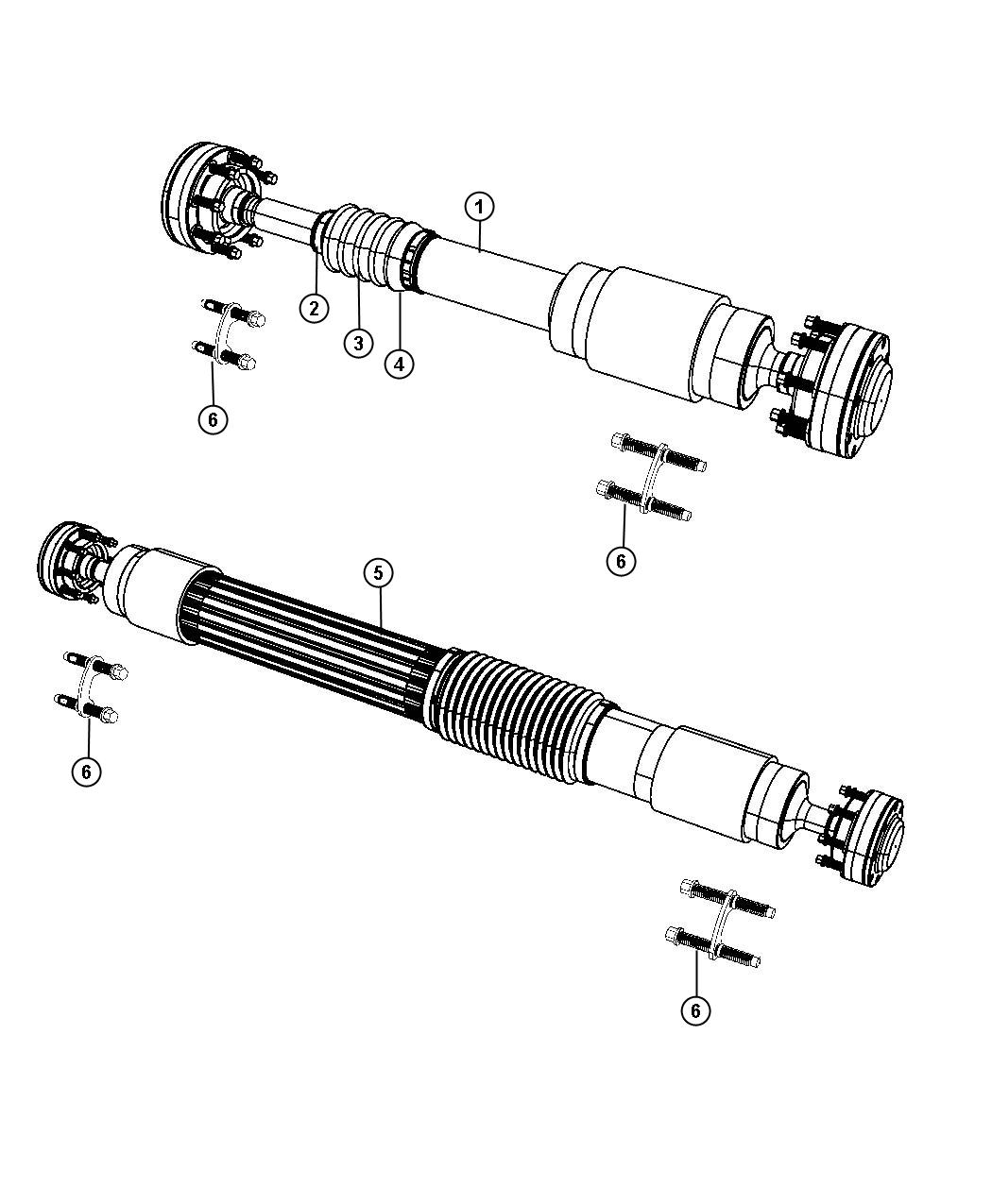 Diagram Shaft, Drive, 1 Piece. for your 2003 Chrysler 300  M 