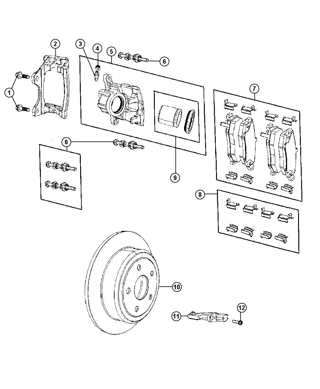 Diagram Brakes,Rear,Disc. for your Jeep Wrangler  