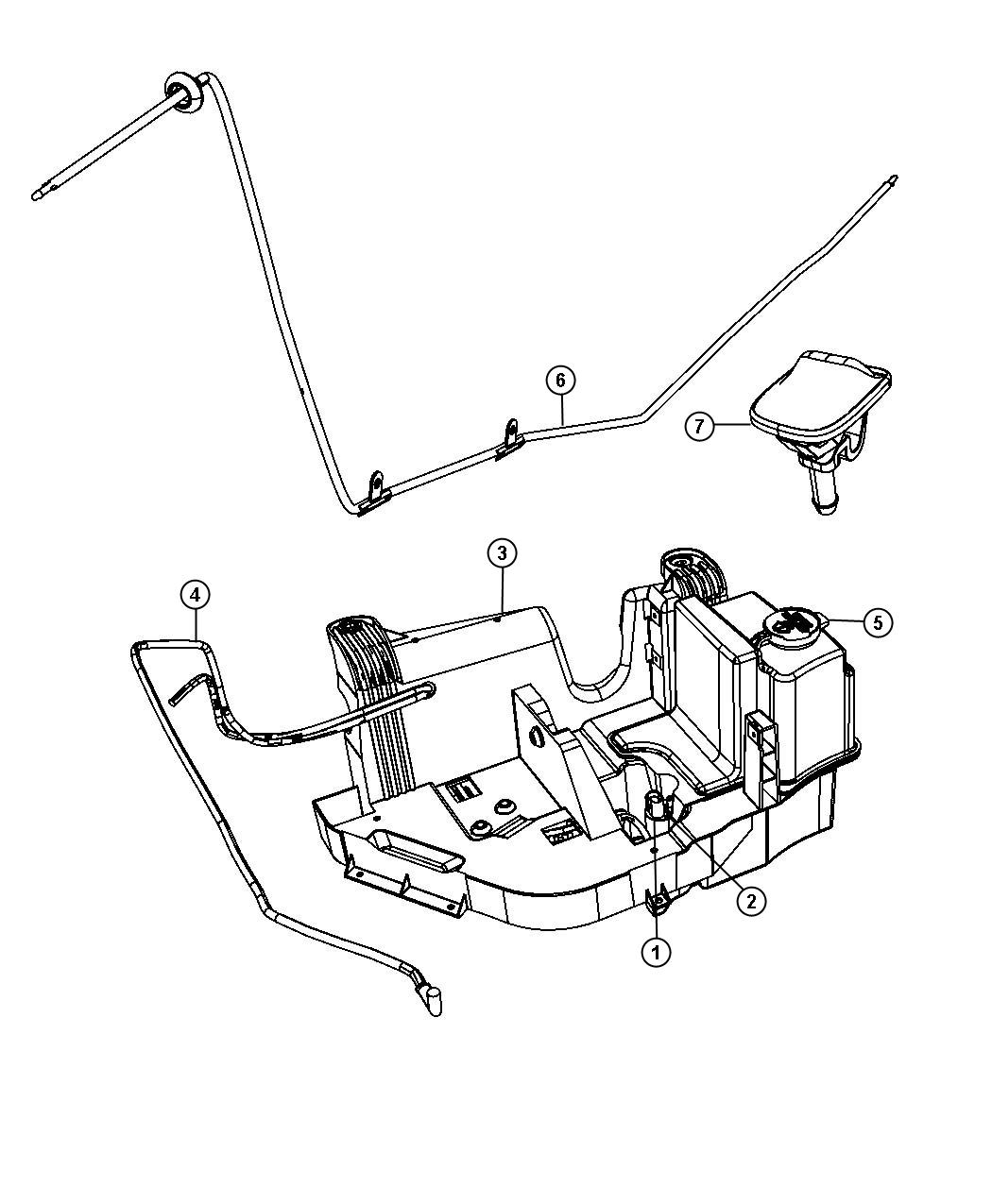 Diagram Front Washer System. for your 2008 Jeep Liberty   