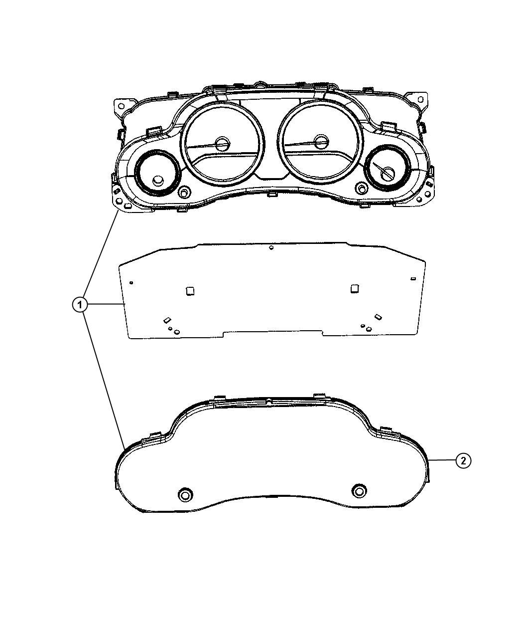 Diagram Instrument Panel Cluster. for your 2012 Jeep Wrangler 3.6L V6 M/T 4X4 Unlimited Sahara 