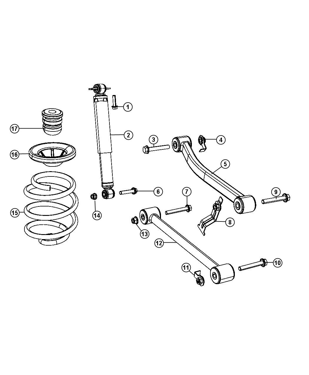 Diagram Suspension, Rear. for your 2001 Chrysler 300  M 