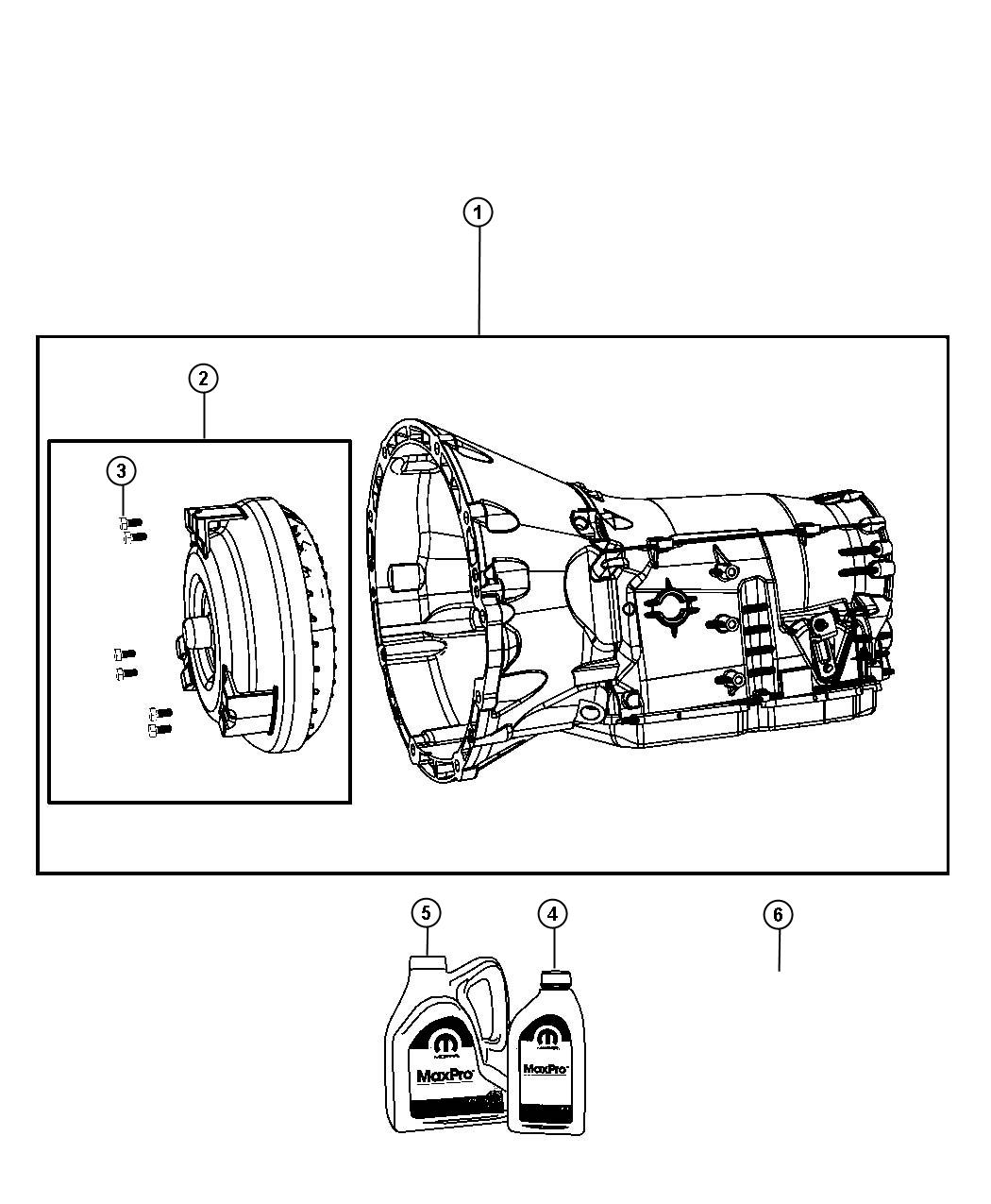 Diagram Transmission / Transaxle Assembly. for your 2000 Chrysler 300  M 