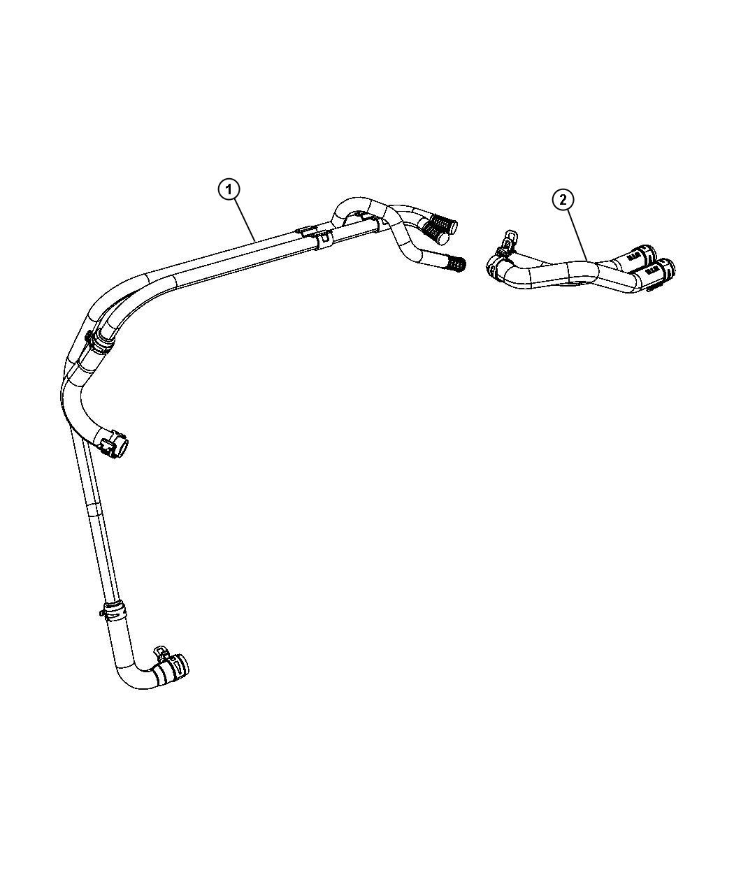 Diagram Heater Plumbing. for your 2012 Jeep Wrangler 3.6L V6 M/T 4X4 RUBICON 