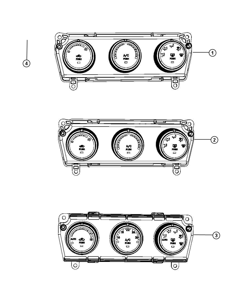 Diagram A/C and Heater Controls. for your 2008 Chrysler Pacifica   