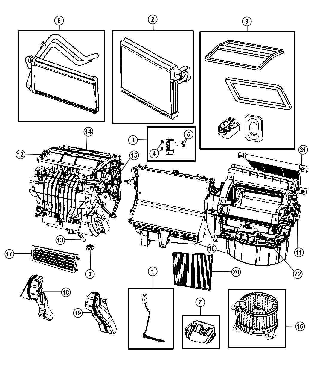 Diagram A/C and Heater Unit [Headlamp Off Time Delay]. for your 2012 Jeep Wrangler   