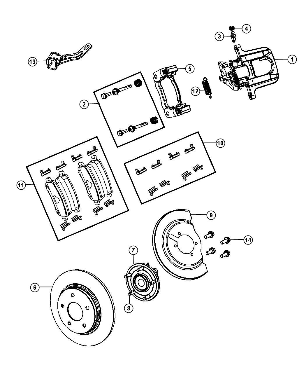 Brakes, Rear, Disc. Diagram