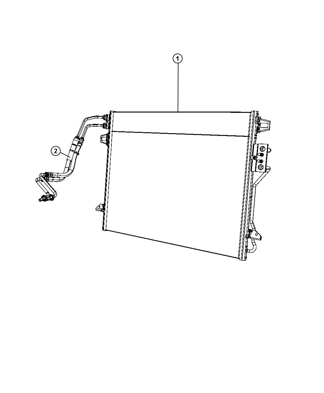 Diagram Transmission Oil Cooler and Lines. for your 2021 Chrysler Voyager   