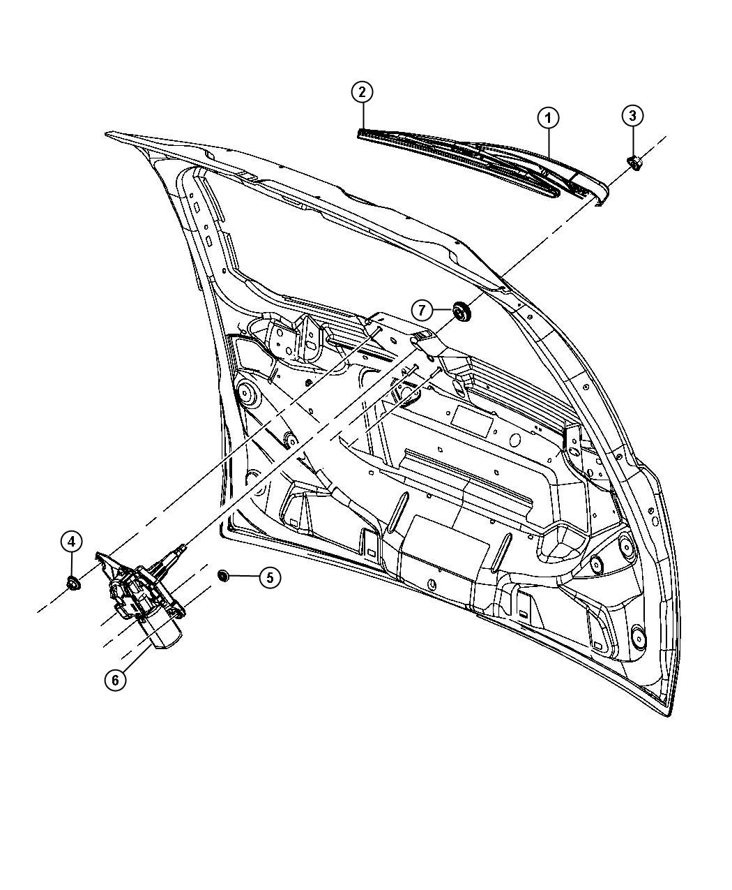 Diagram Wiper System Rear. for your 2001 Dodge Grand Caravan   