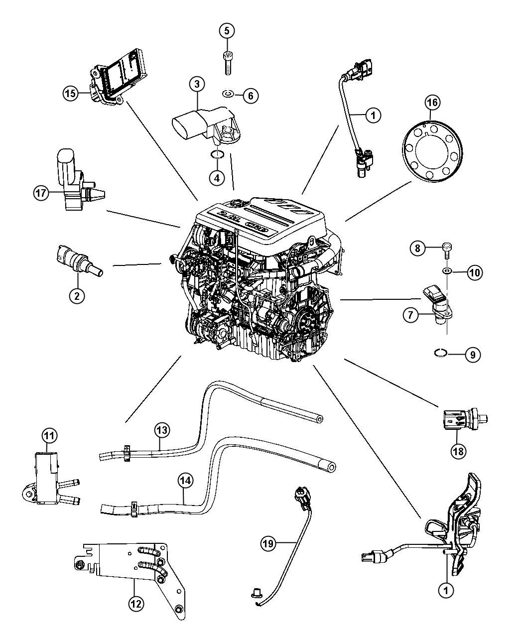Diagram Sensors Diesel Engine. for your 2003 Chrysler 300   