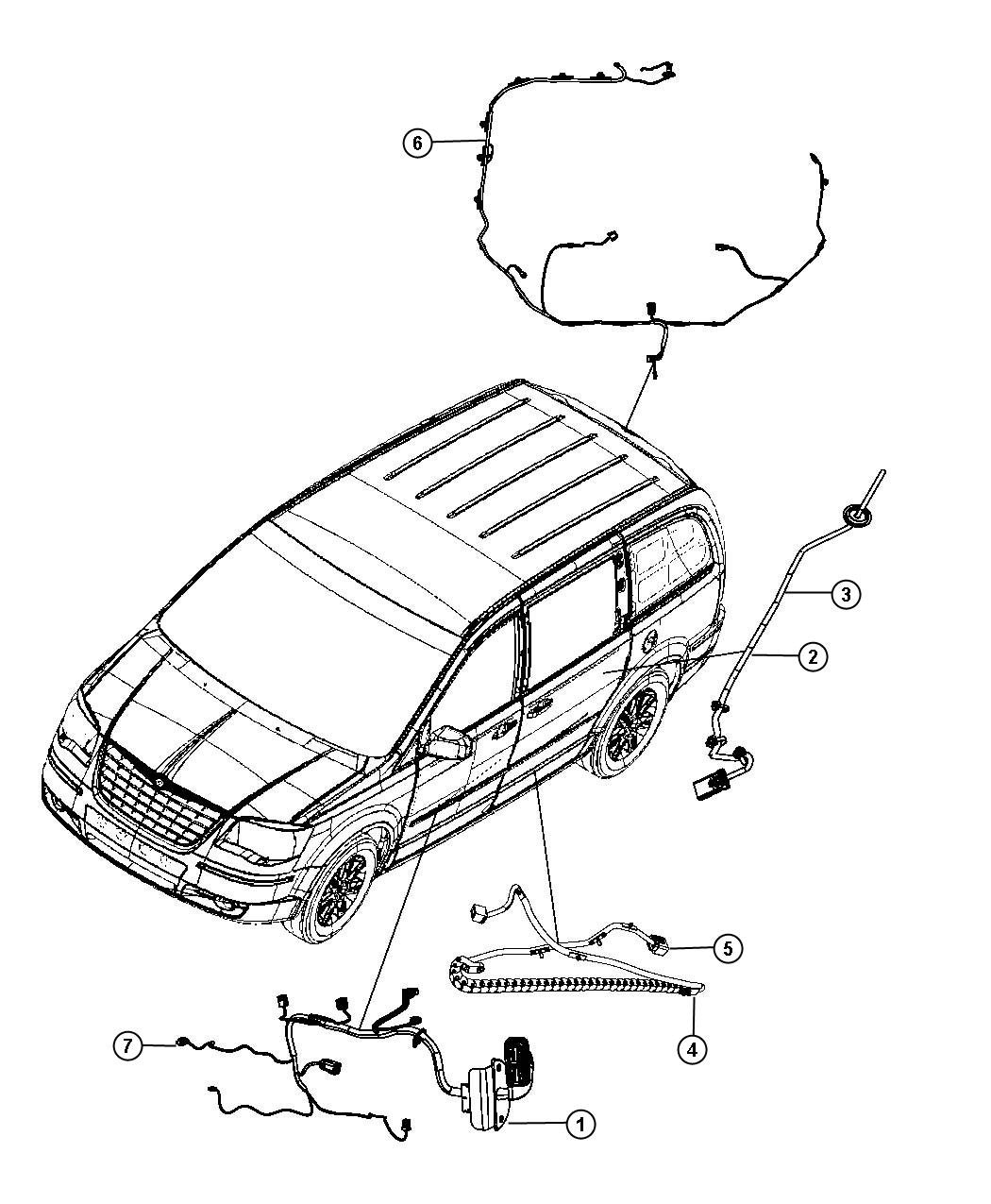 Diagram Wiring Door, Deck Lid, and Liftgate. for your Dodge Grand Caravan  