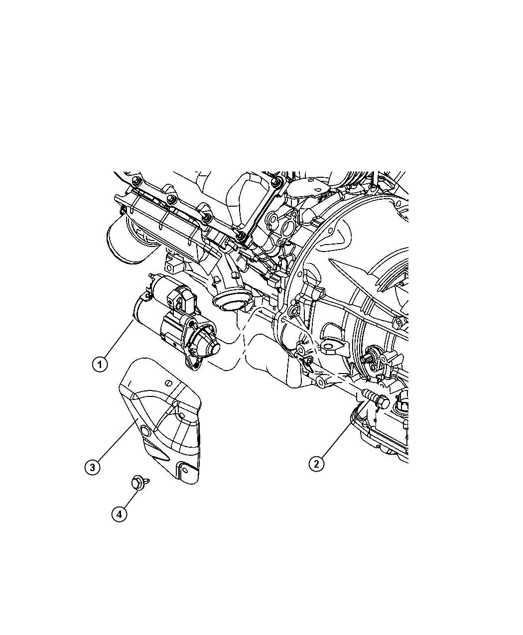 Diagram Starter and Related Parts. for your 2000 Chrysler 300  M 