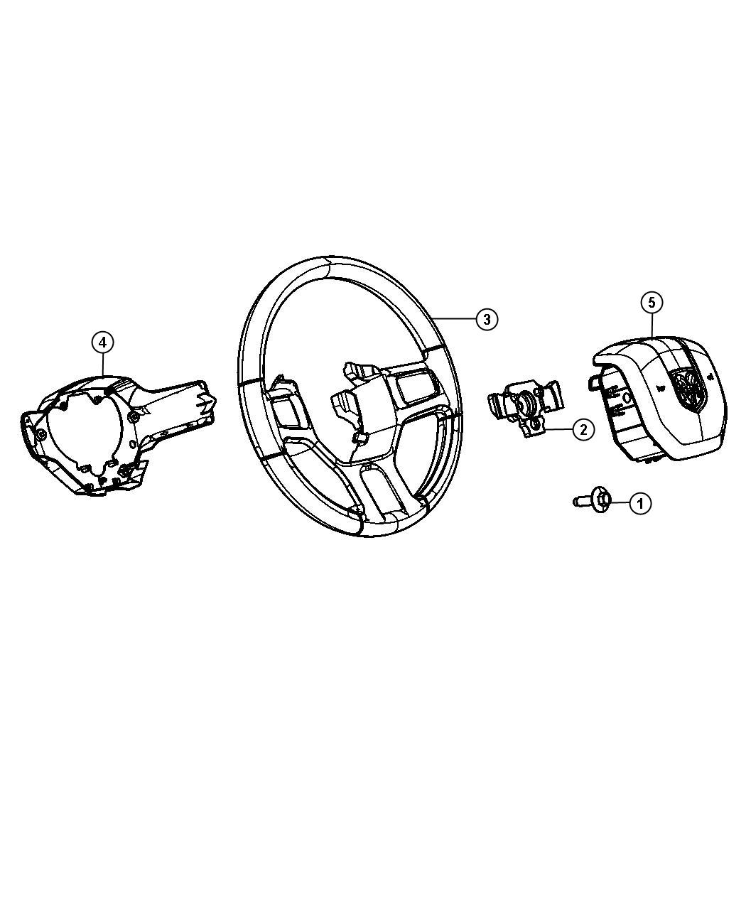 Diagram Steering Wheel Assembly. for your Ram 3500  