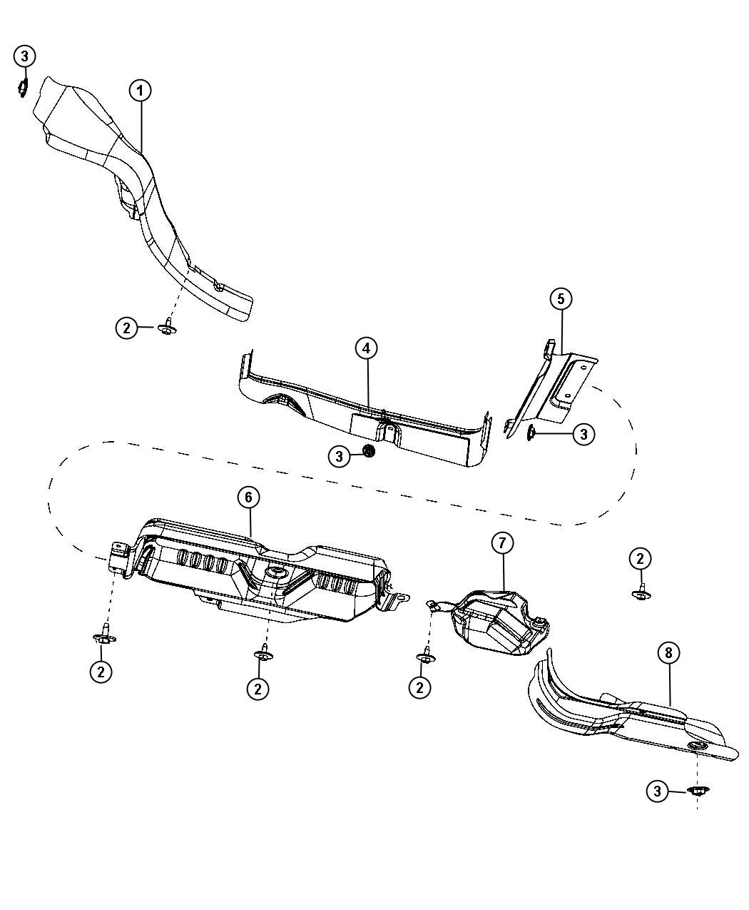 Diagram Exhaust System Heat Shields. for your 2002 Dodge Grand Caravan   