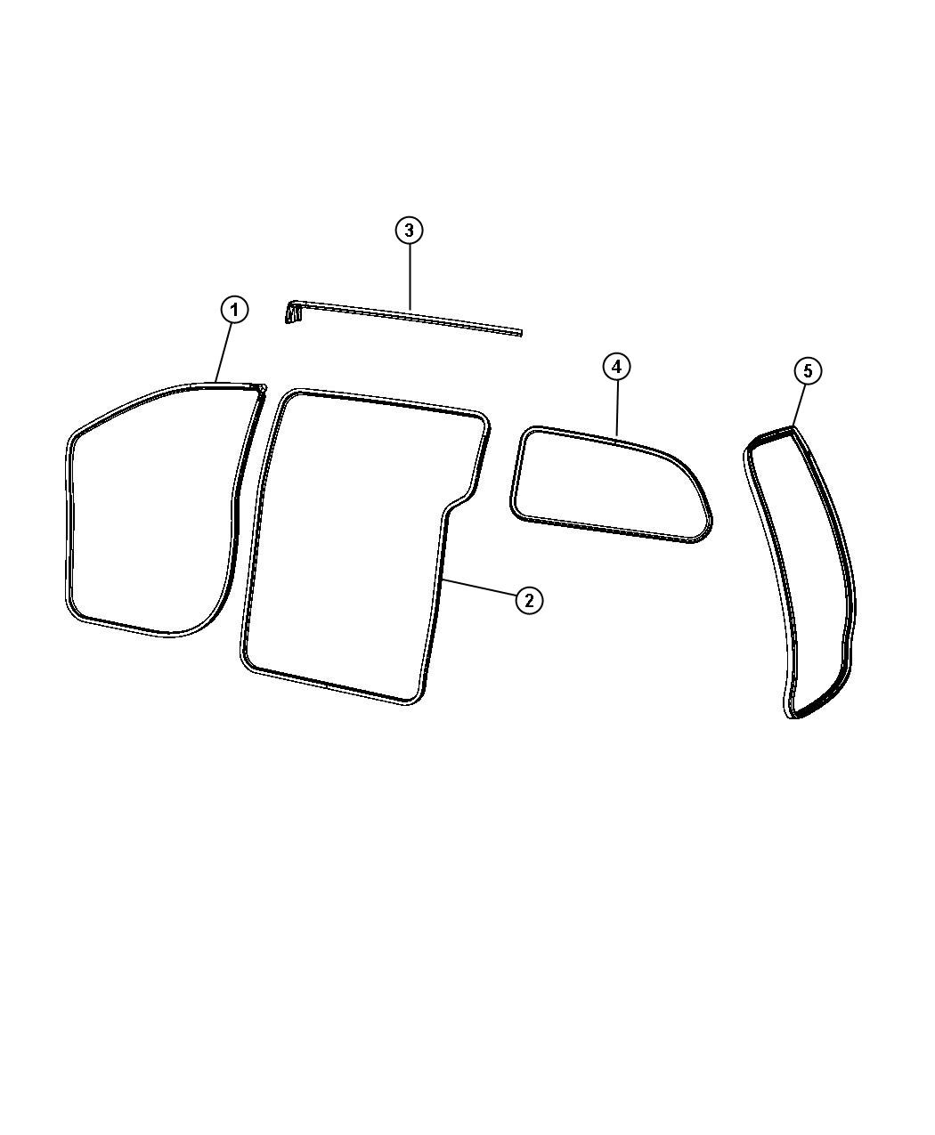 Diagram Body Weatherstrips and Seals. for your Chrysler