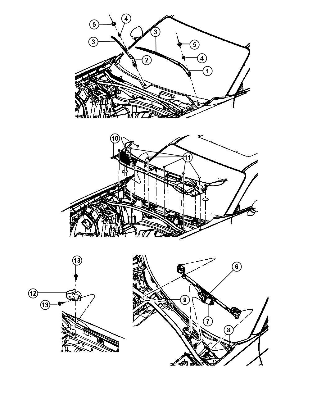 Front Wiper System. Diagram