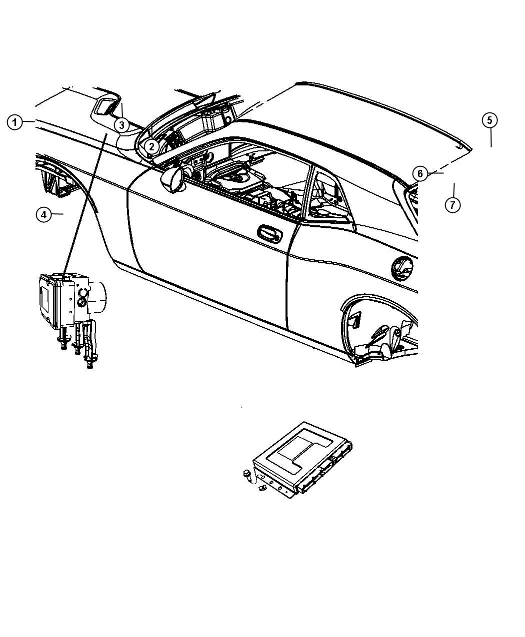 Diagram Modules Brakes, Suspension and Steering. for your 2002 Chrysler 300  M 