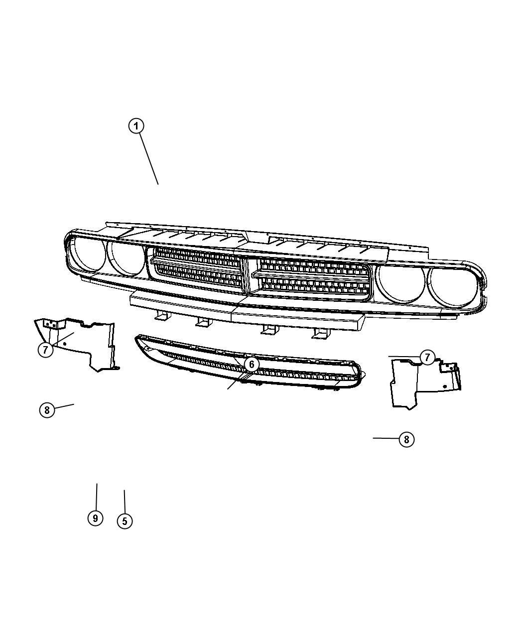 Diagram Grilles. for your Dodge