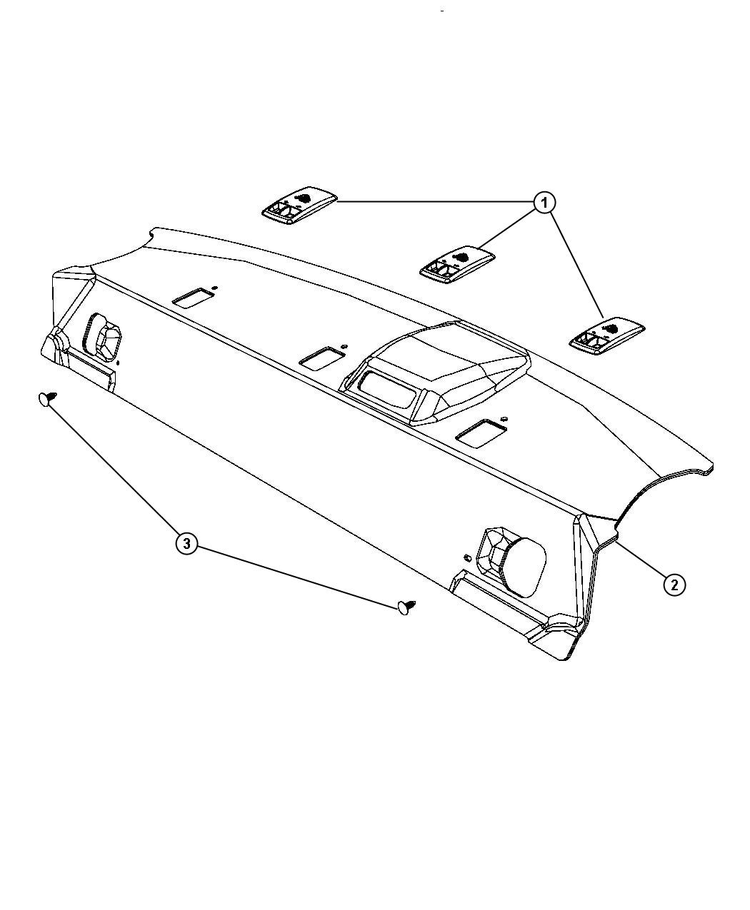 Diagram Rear Shelf Panel. for your 2017 Dodge Challenger  R/T Scat Pack Coupe 