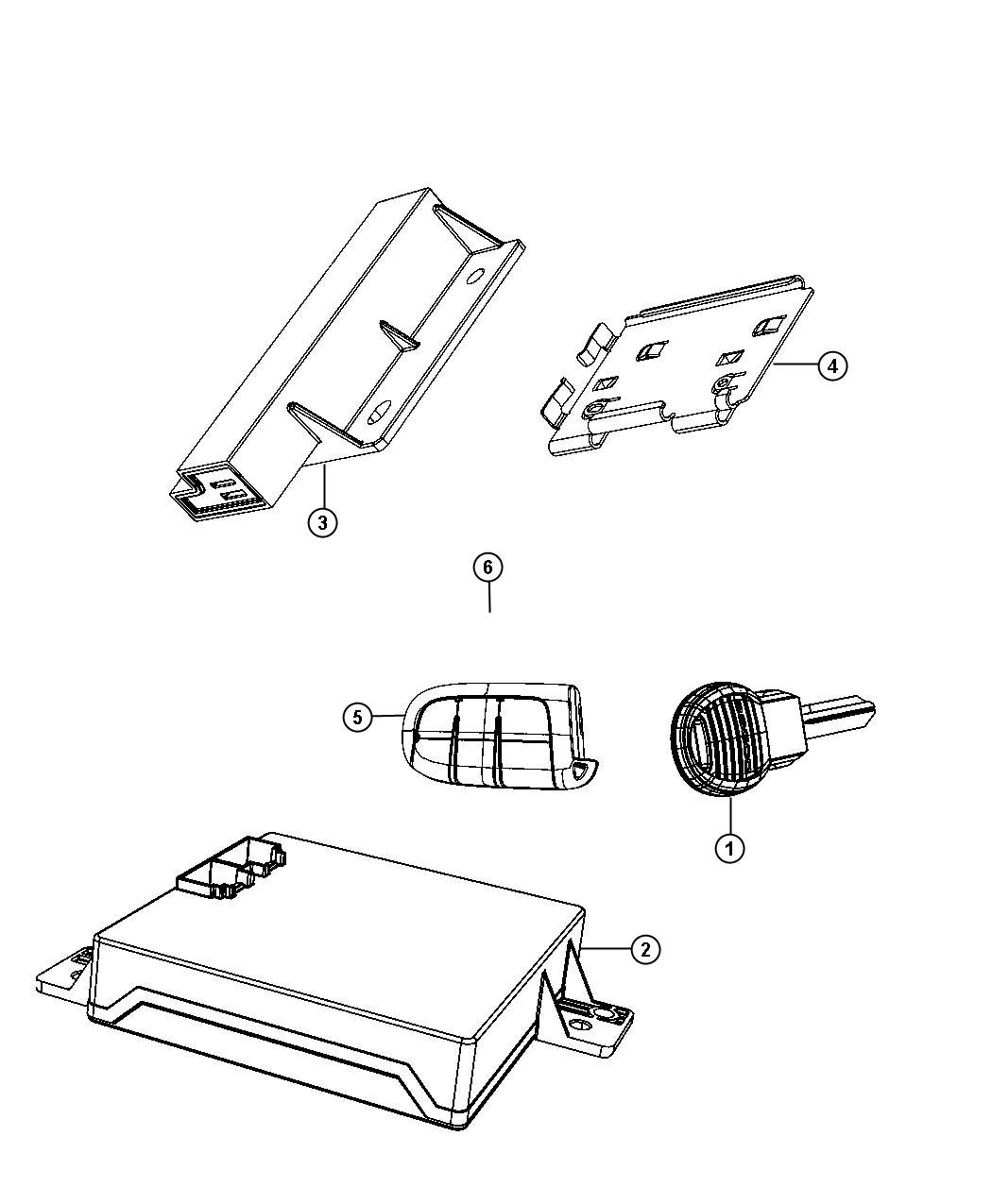 Diagram Receiver Modules, Keys and Key FOBS. for your Dodge