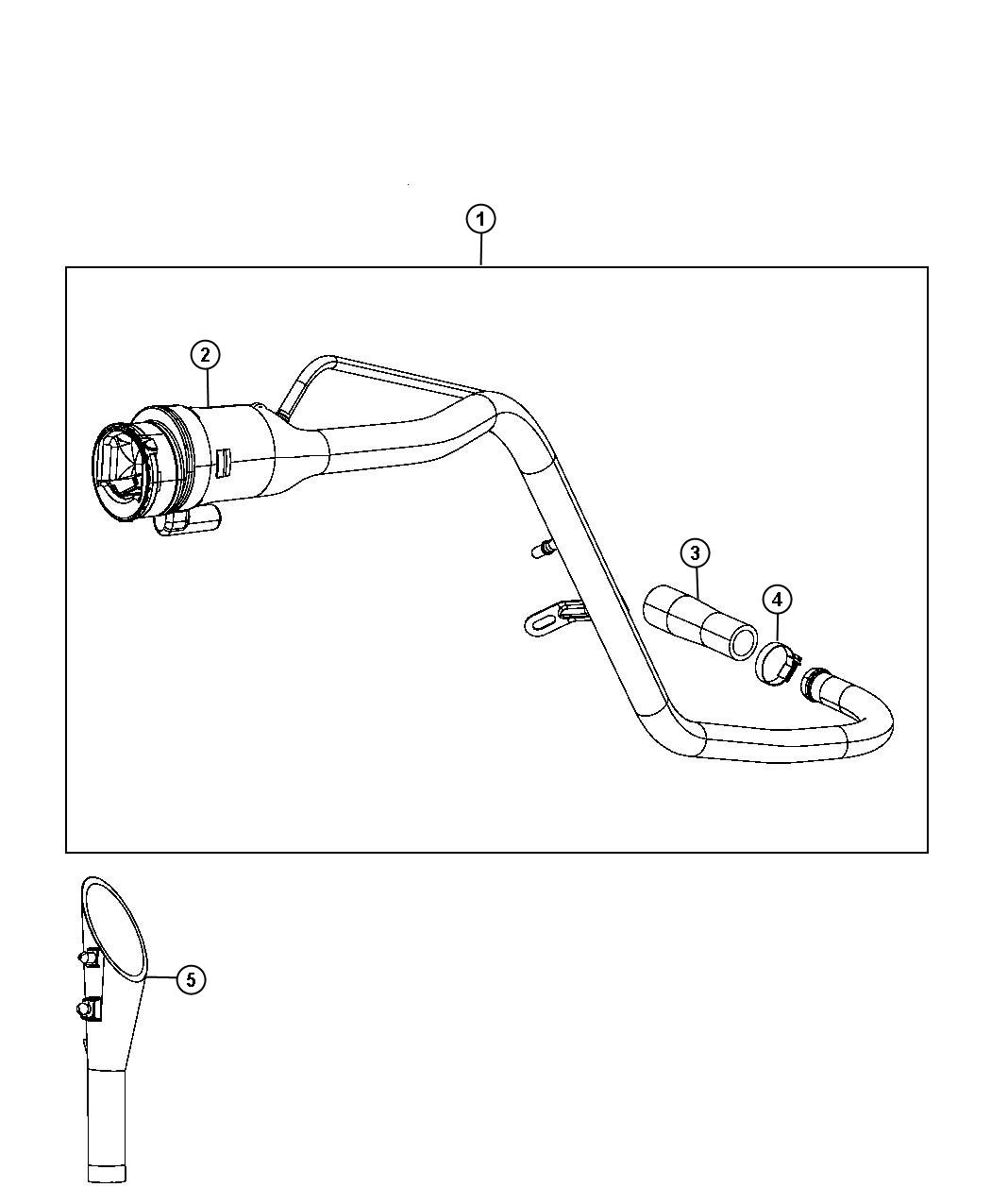 Diagram Fuel Tank Filler Tube. for your Dodge Charger  