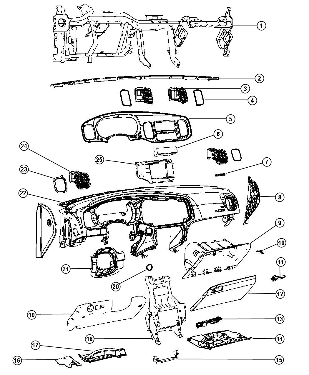 Diagram Instrument Panel. for your Dodge