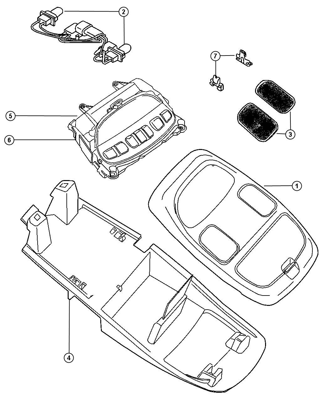 Diagram Overhead Console. for your 2007 Chrysler Sebring   