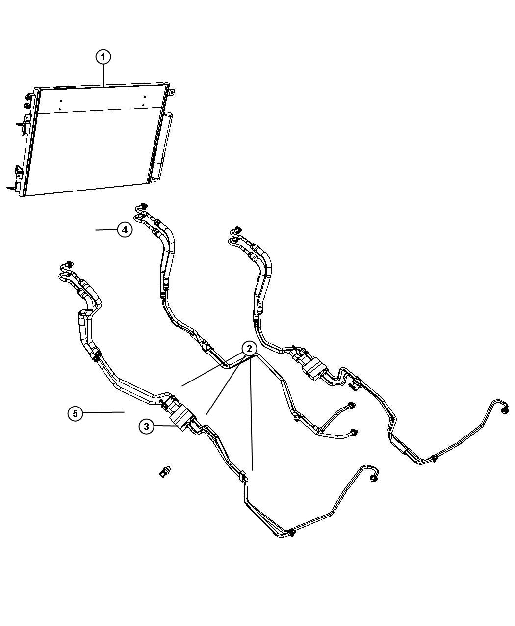 Diagram Transmission Oil Cooler and Lines. for your Chrysler