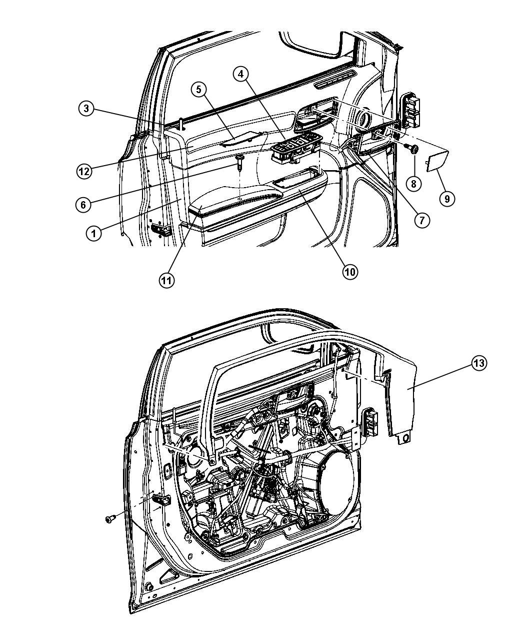 Front Door Trim Panels. Diagram