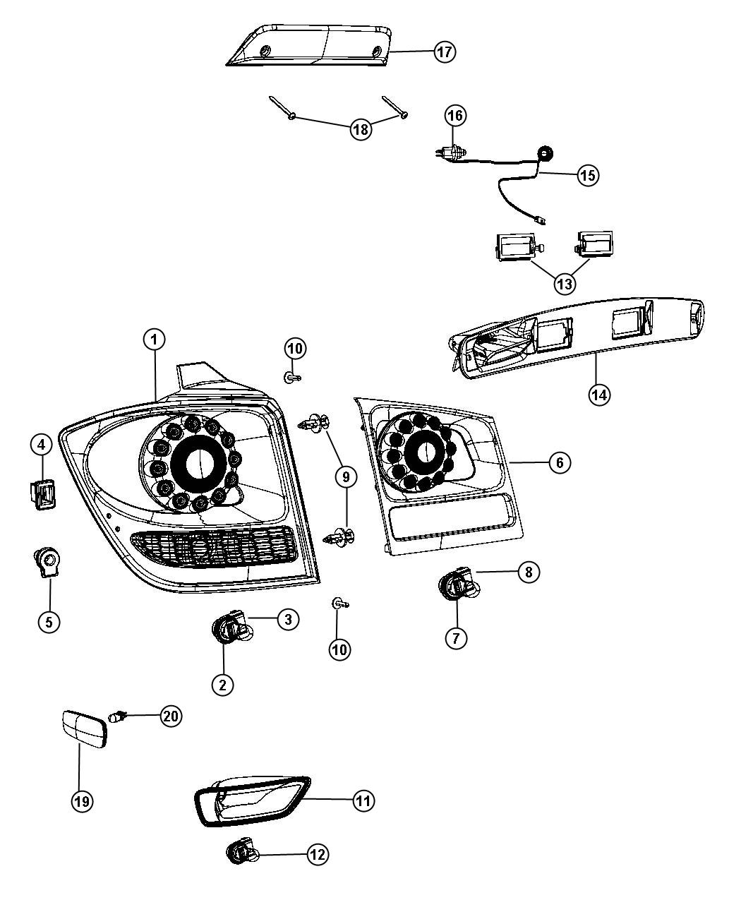 Lamps Rear. Diagram