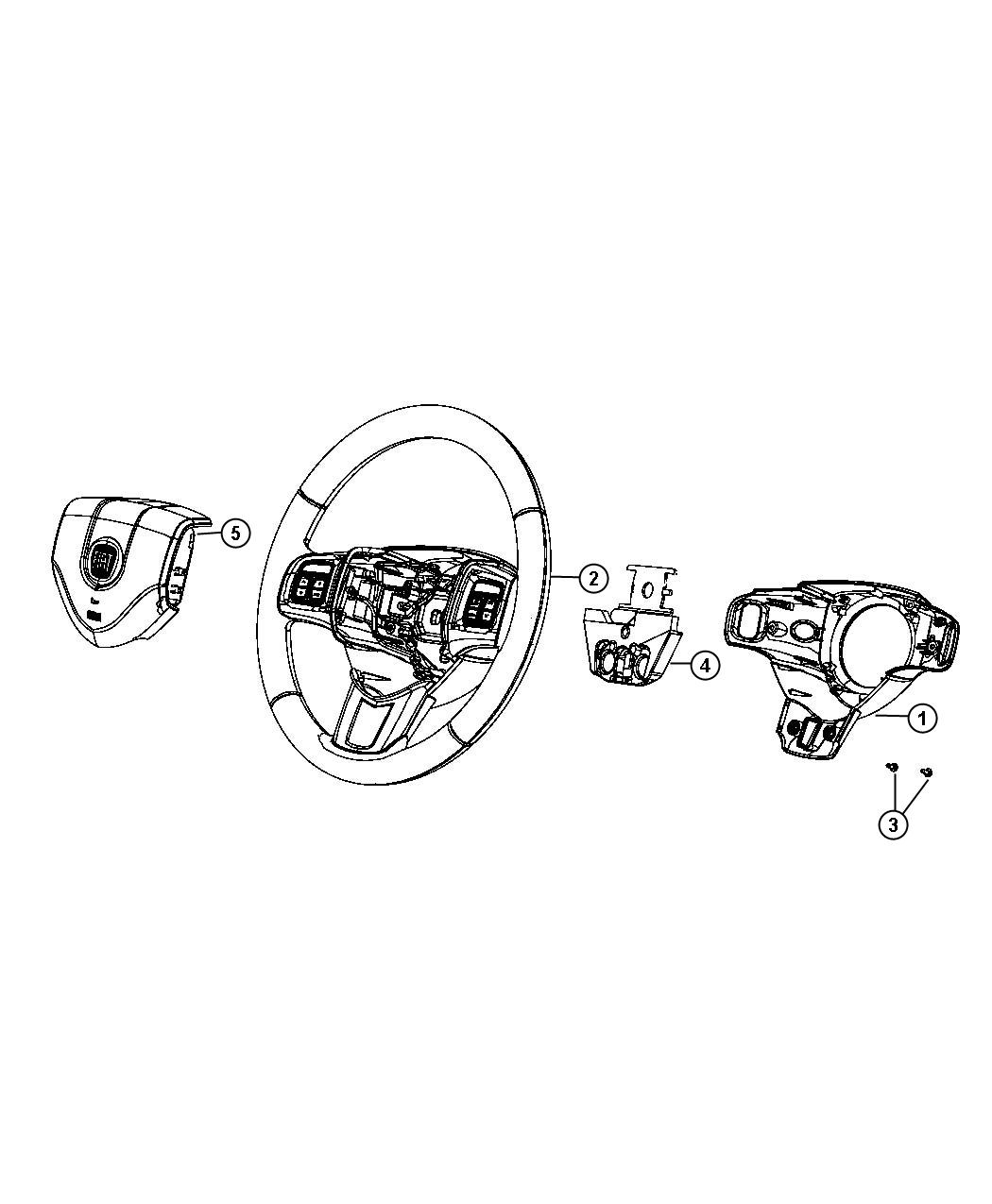 Steering Wheel Assembly. Diagram