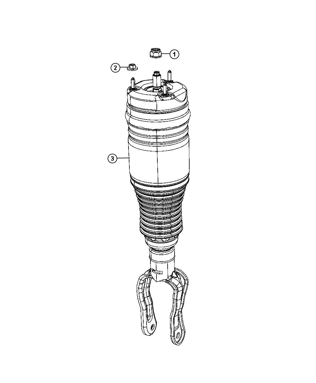 Diagram Shock Assembly Air Suspension. for your Jeep Grand Cherokee  