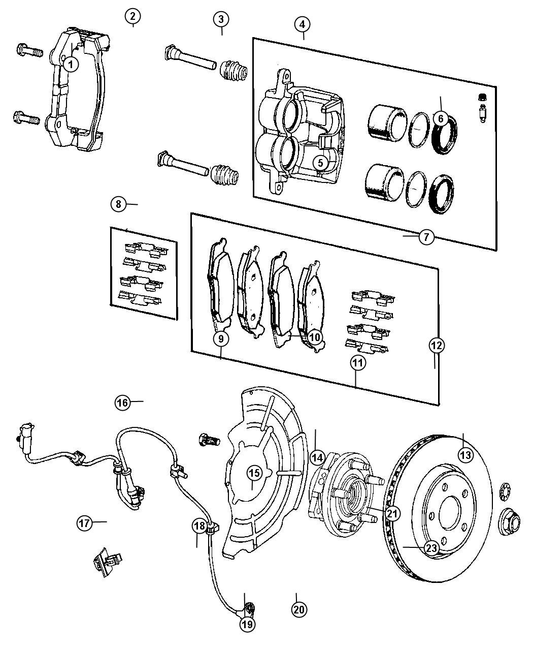 Brakes, Front. Diagram