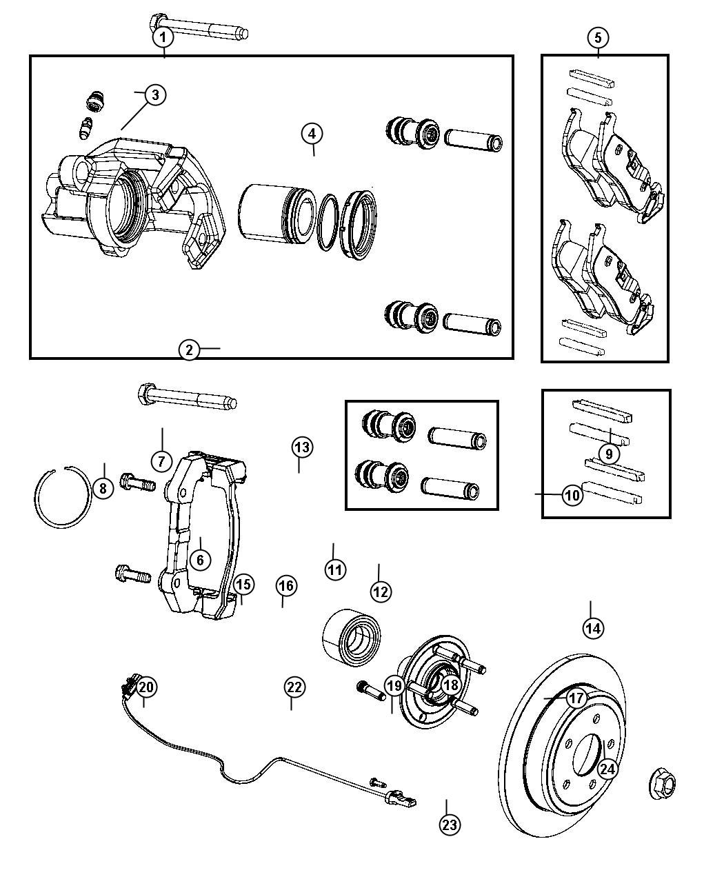 Brakes, Rear, Disc. Diagram