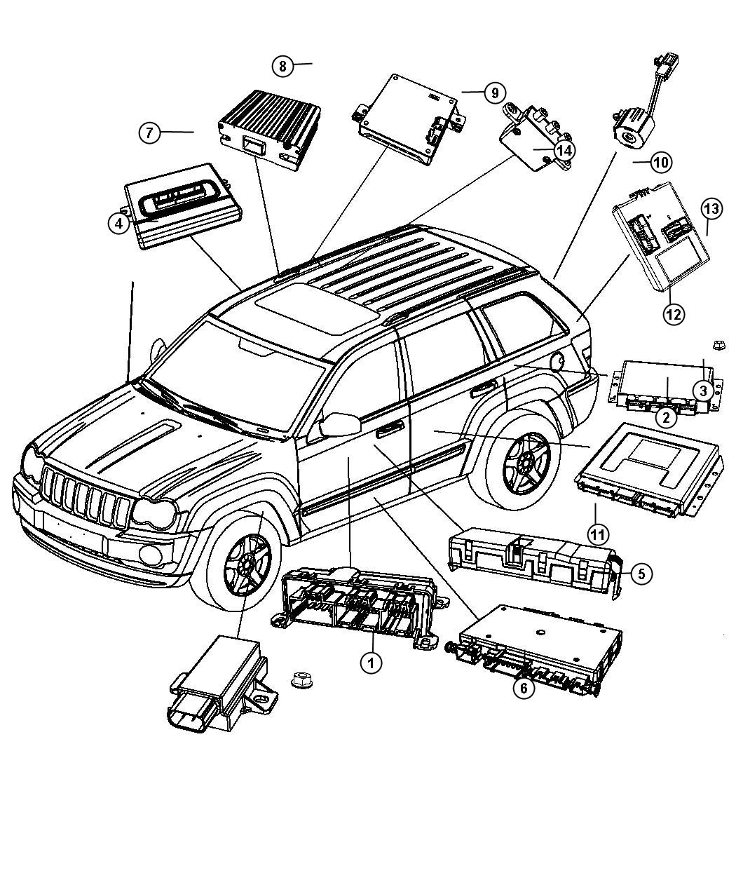Jeep Grand Cherokee Module. Tire pressure monitoring. [tire