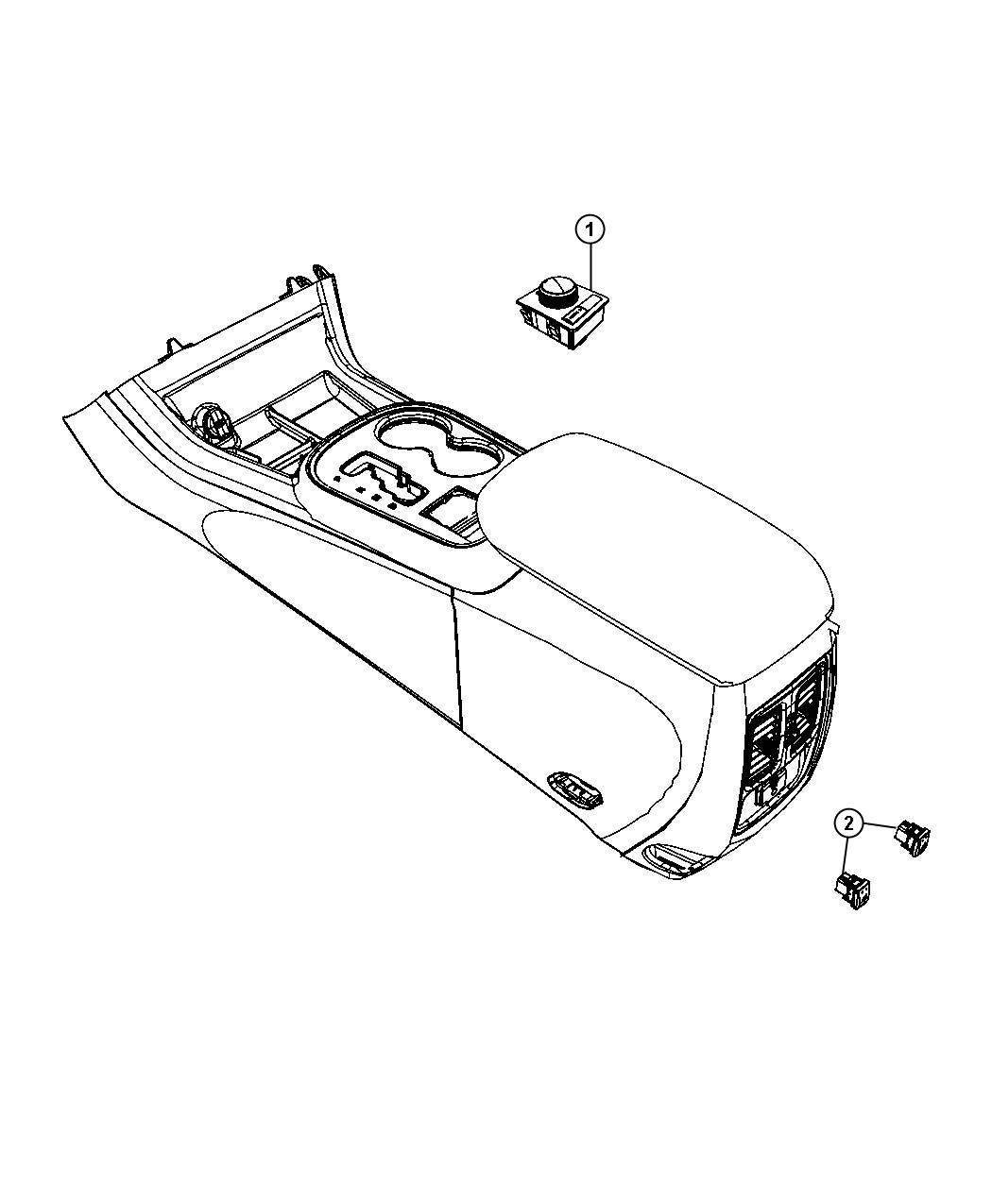 Diagram Switches Console. for your 2012 Jeep Grand Cherokee   