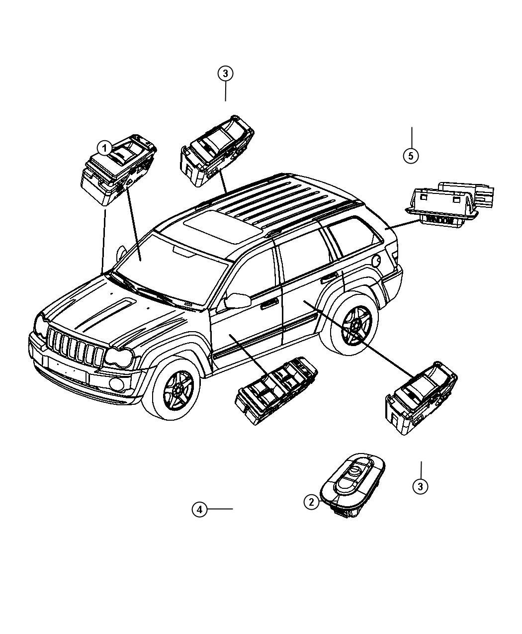 Switches Doors and Liftgate. Diagram