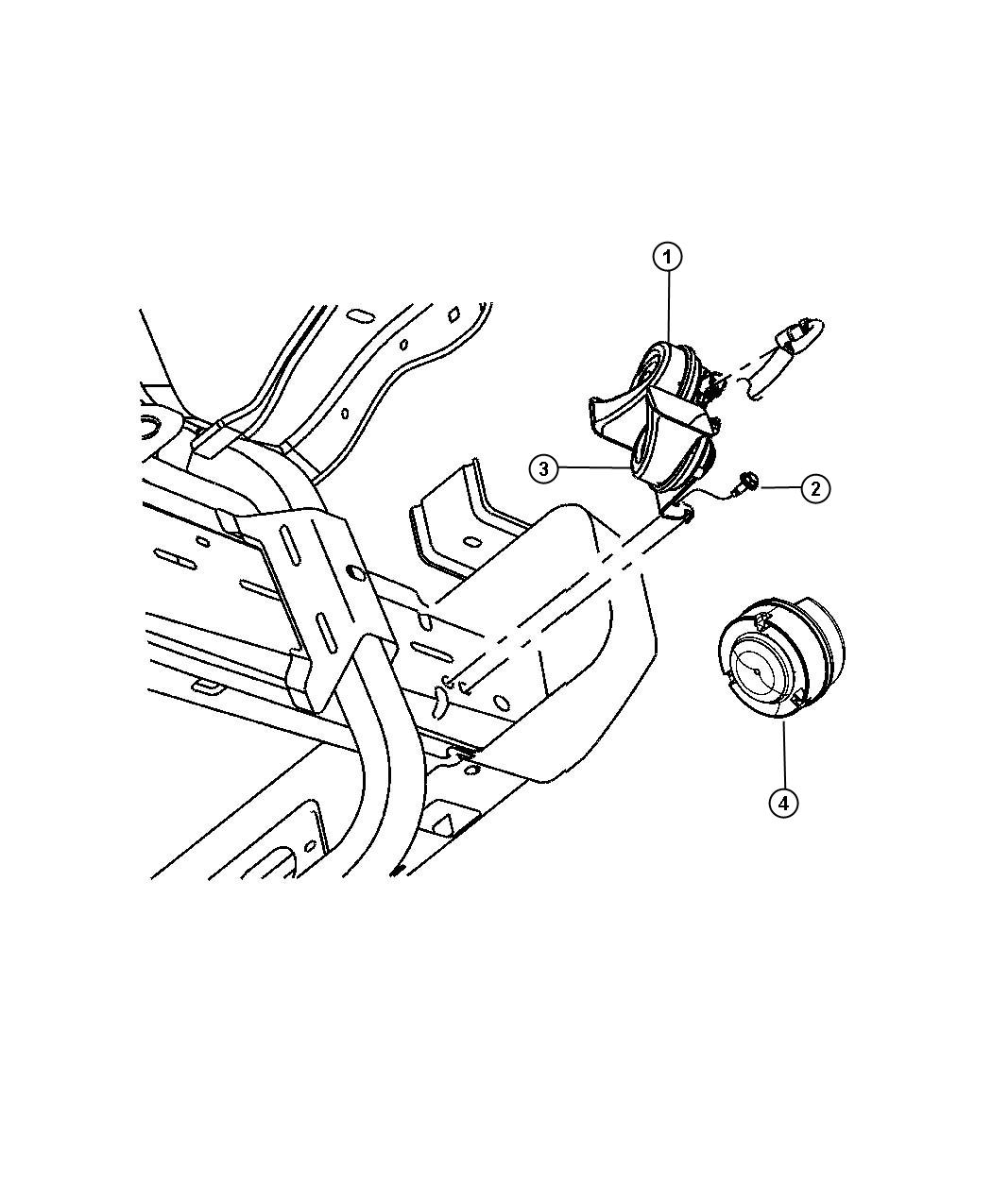 Diagram Horns. for your Jeep Grand Cherokee  