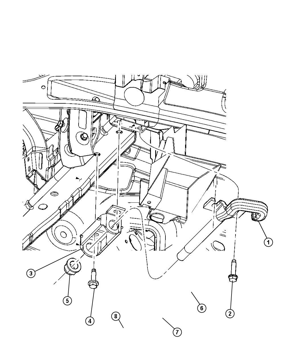 Tow Hooks, Front. Diagram